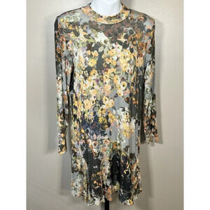 Uncle Frank Dress Women Small Colorful Watercolor Art to Wear Lightweight Boho